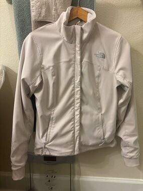 The North Face Women's Light Taupe Softshell Puffer Jacket